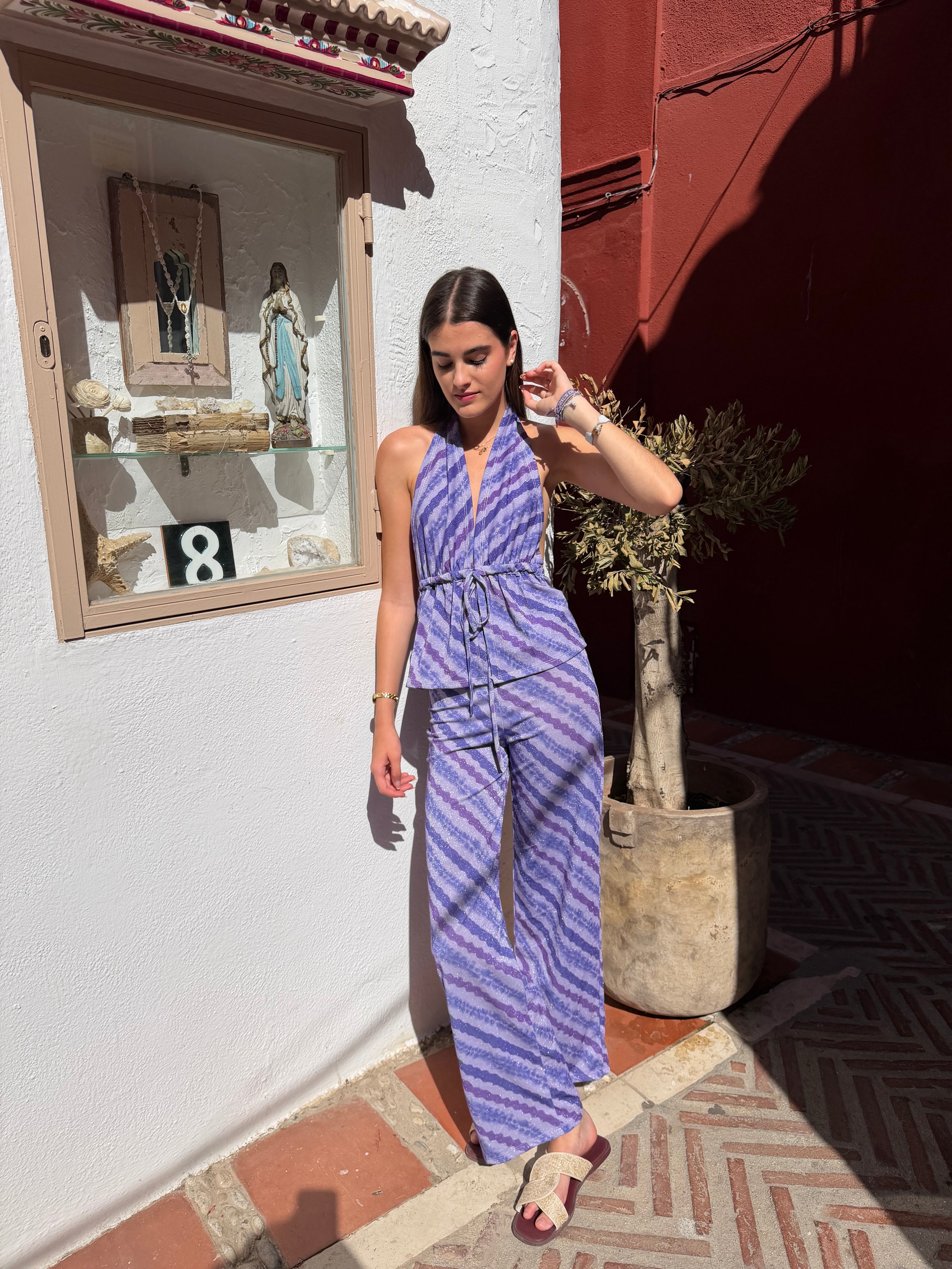 CONJUNTO BRILLO MORADO