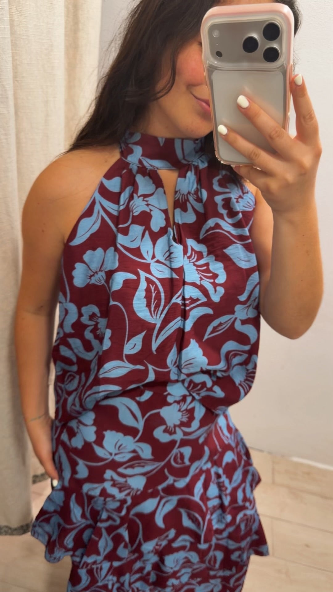 CONJUNTO VENECIA ROJO Y AZUL
