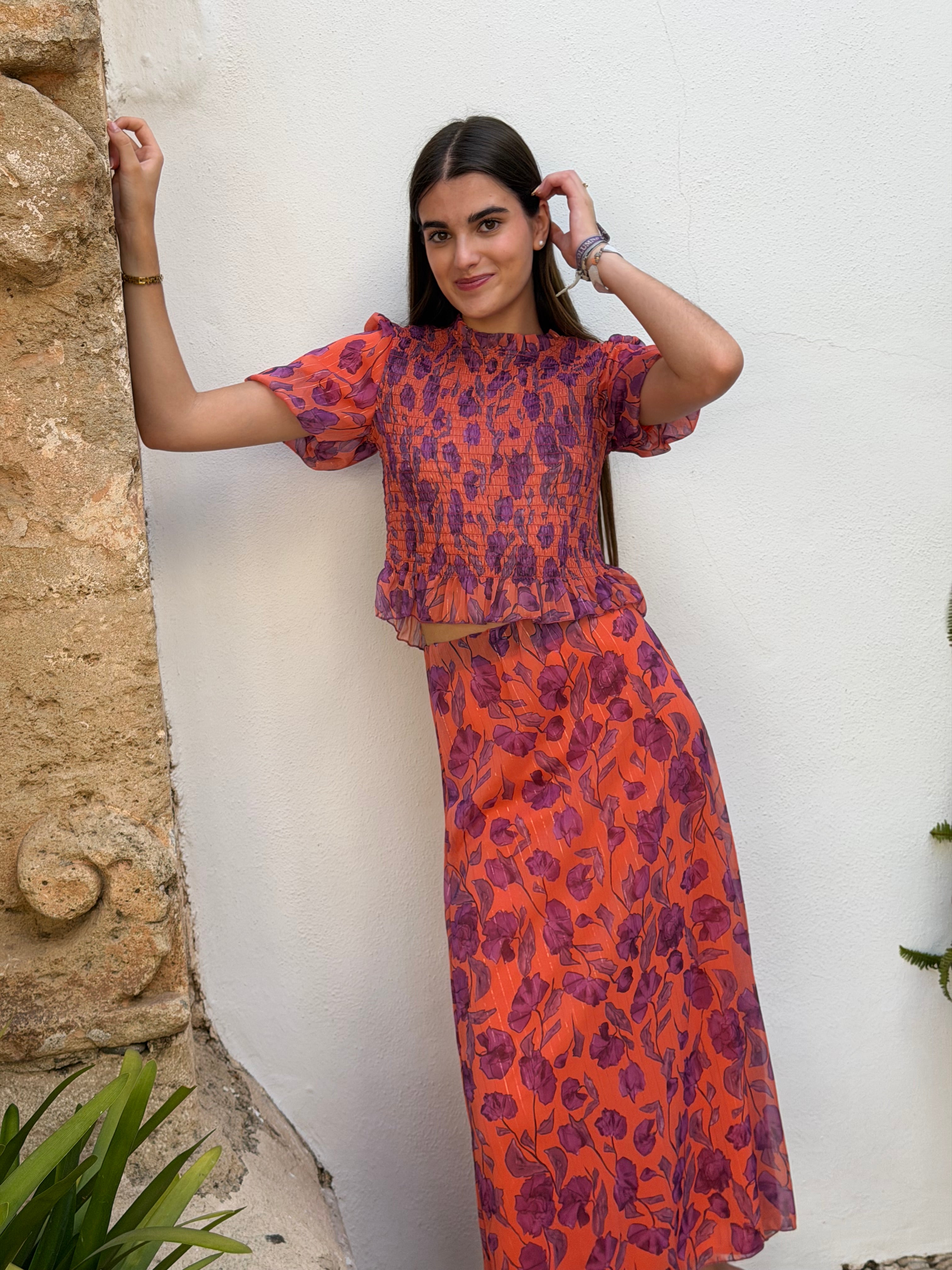CONJUNTO TOP Y FALDA