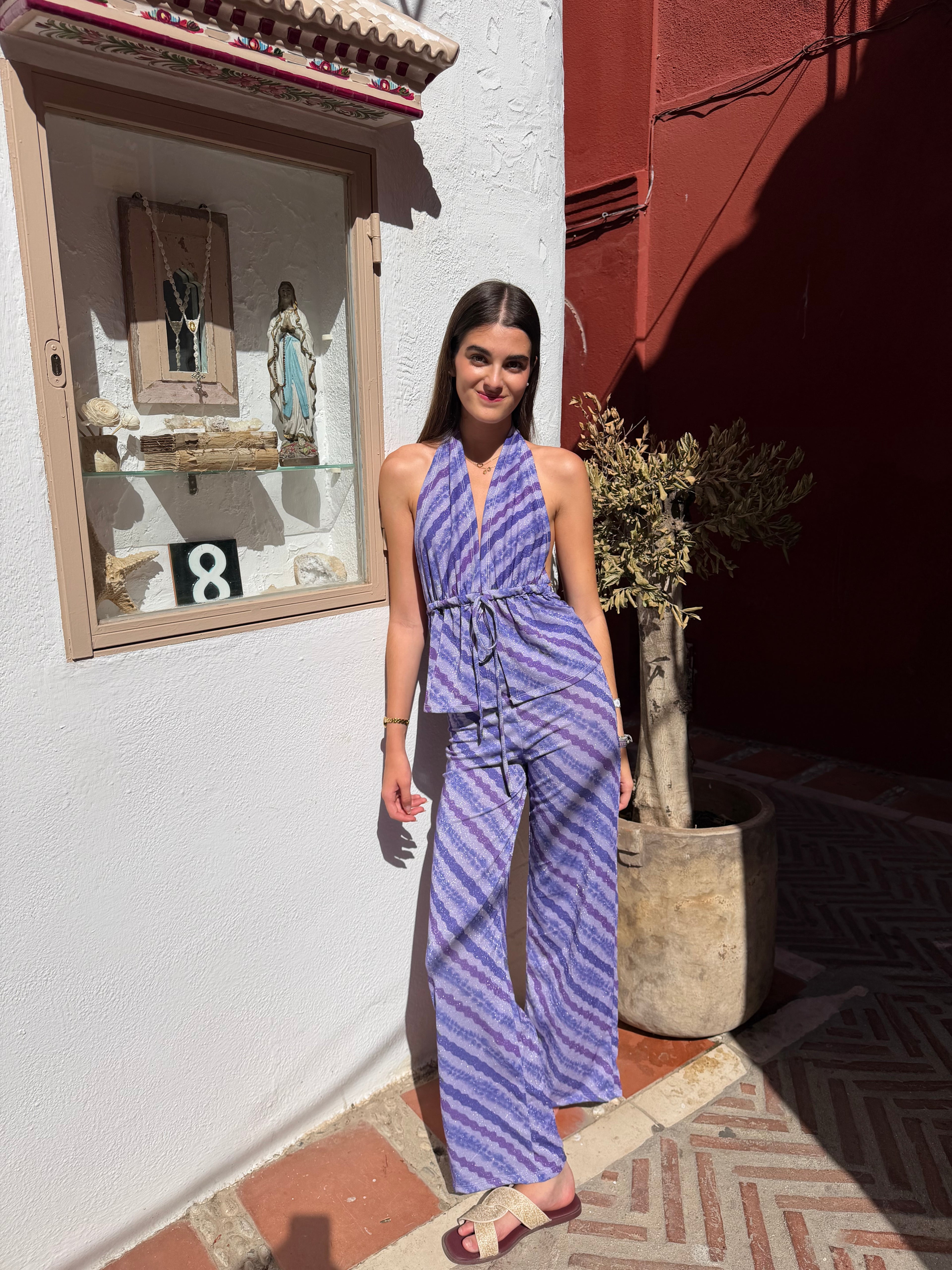 CONJUNTO BRILLO MORADO