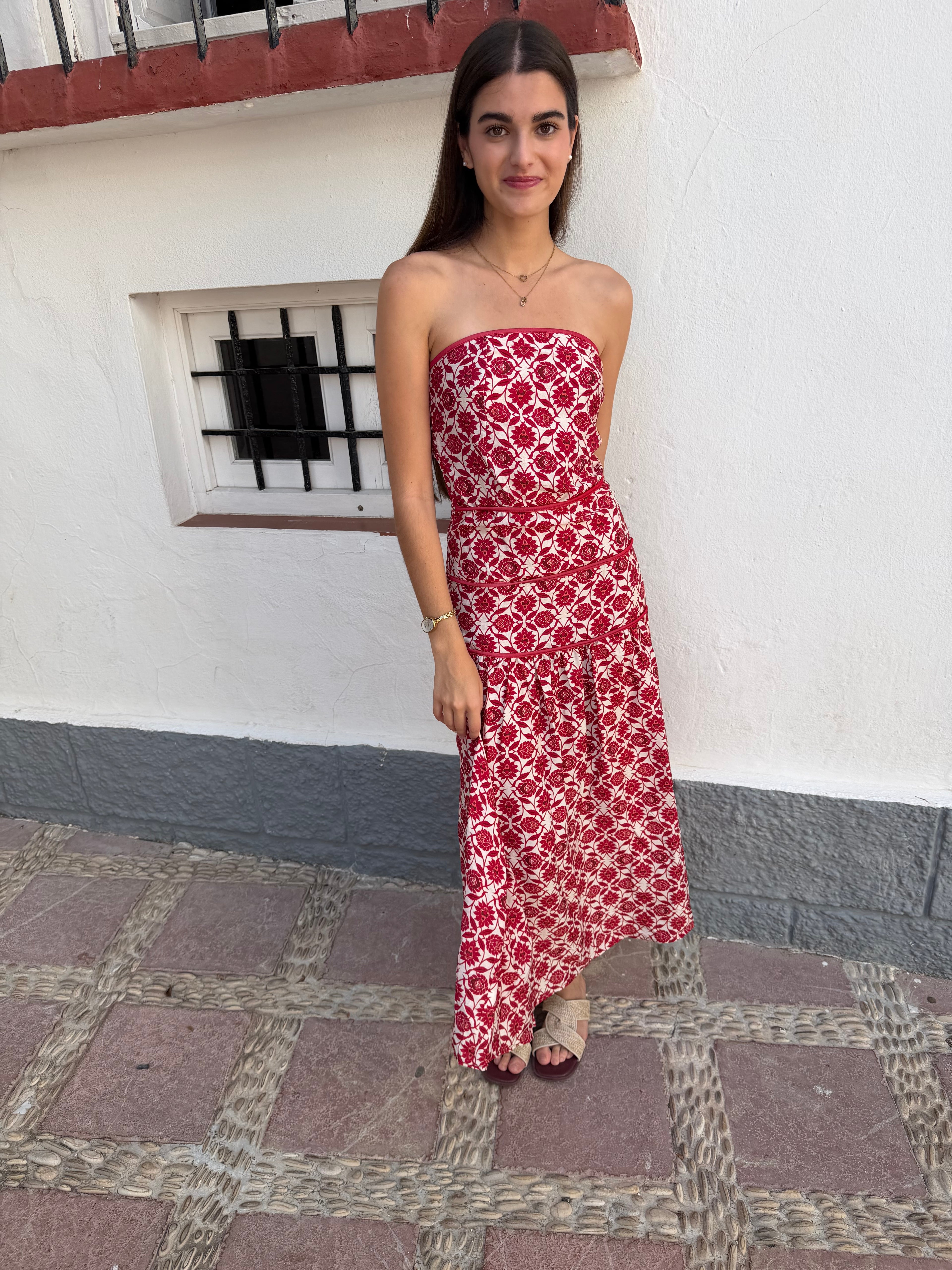 VESTIDO BANDO ROJO