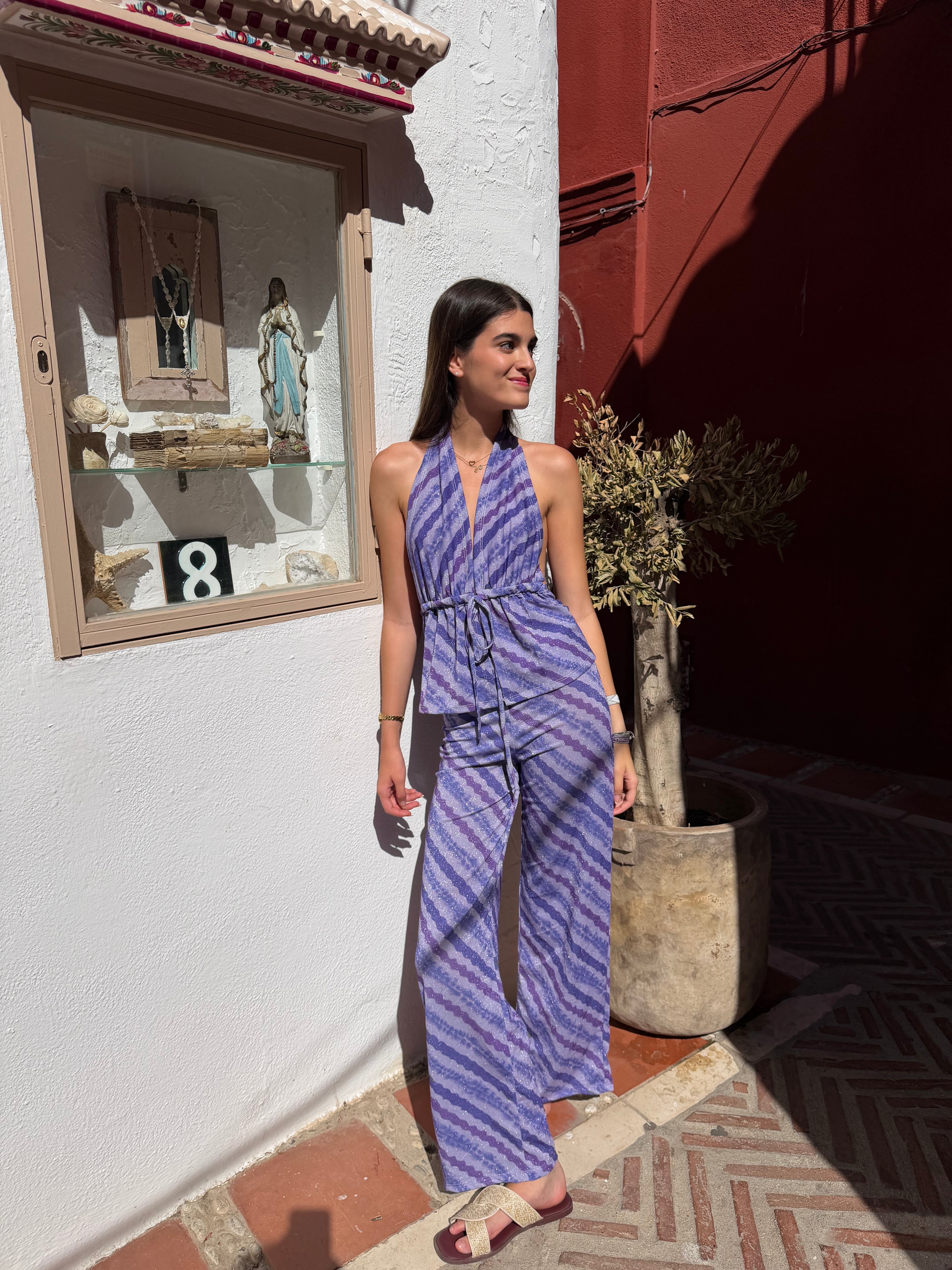 CONJUNTO BRILLO MORADO
