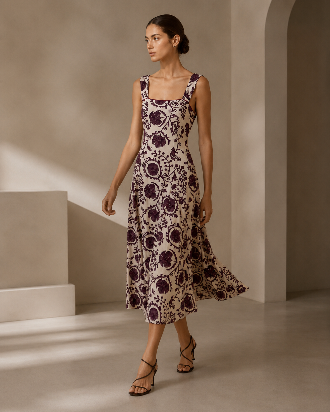 VESTIDO FLORENCIA BEREJENA