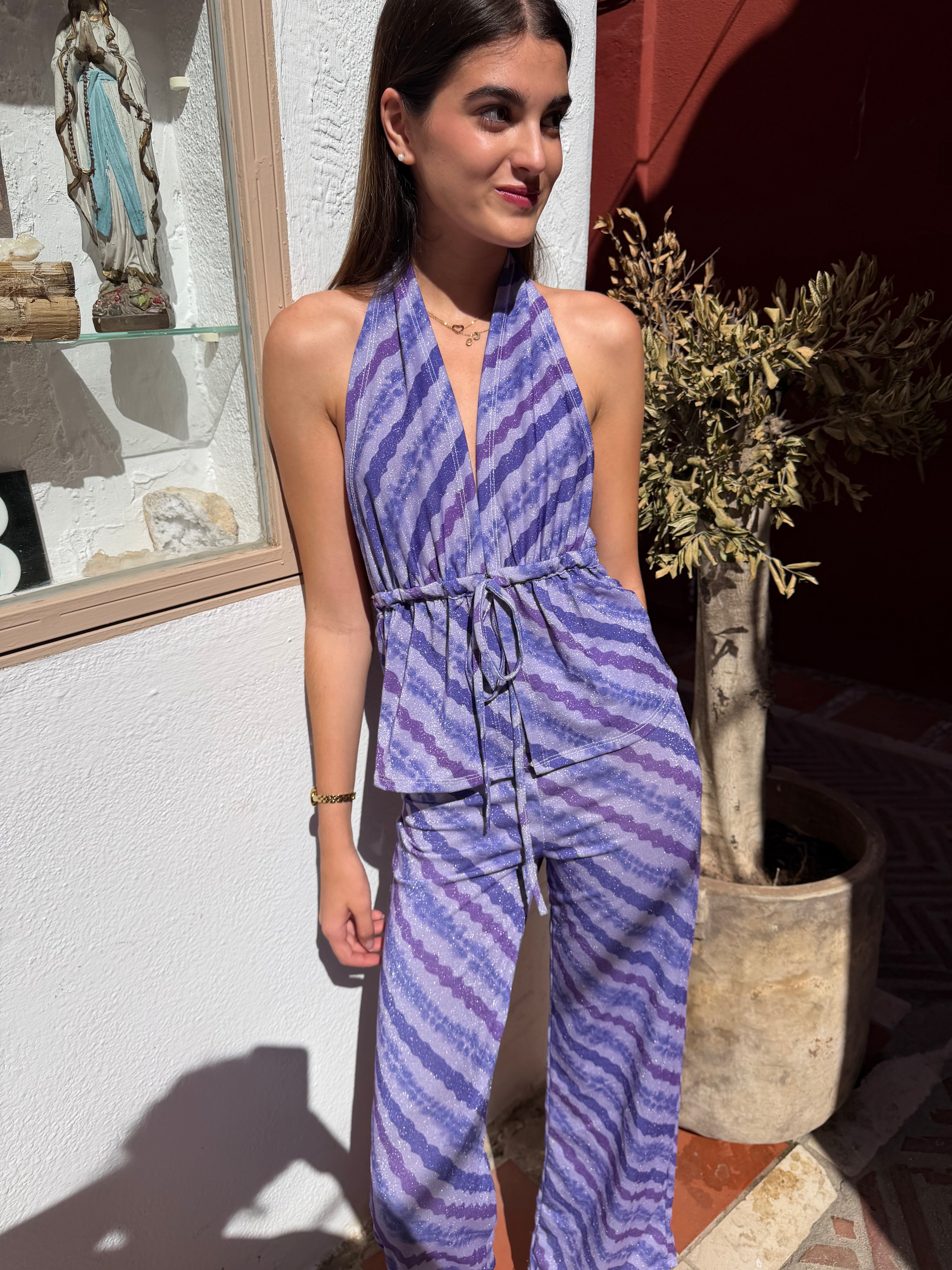 CONJUNTO BRILLO MORADO