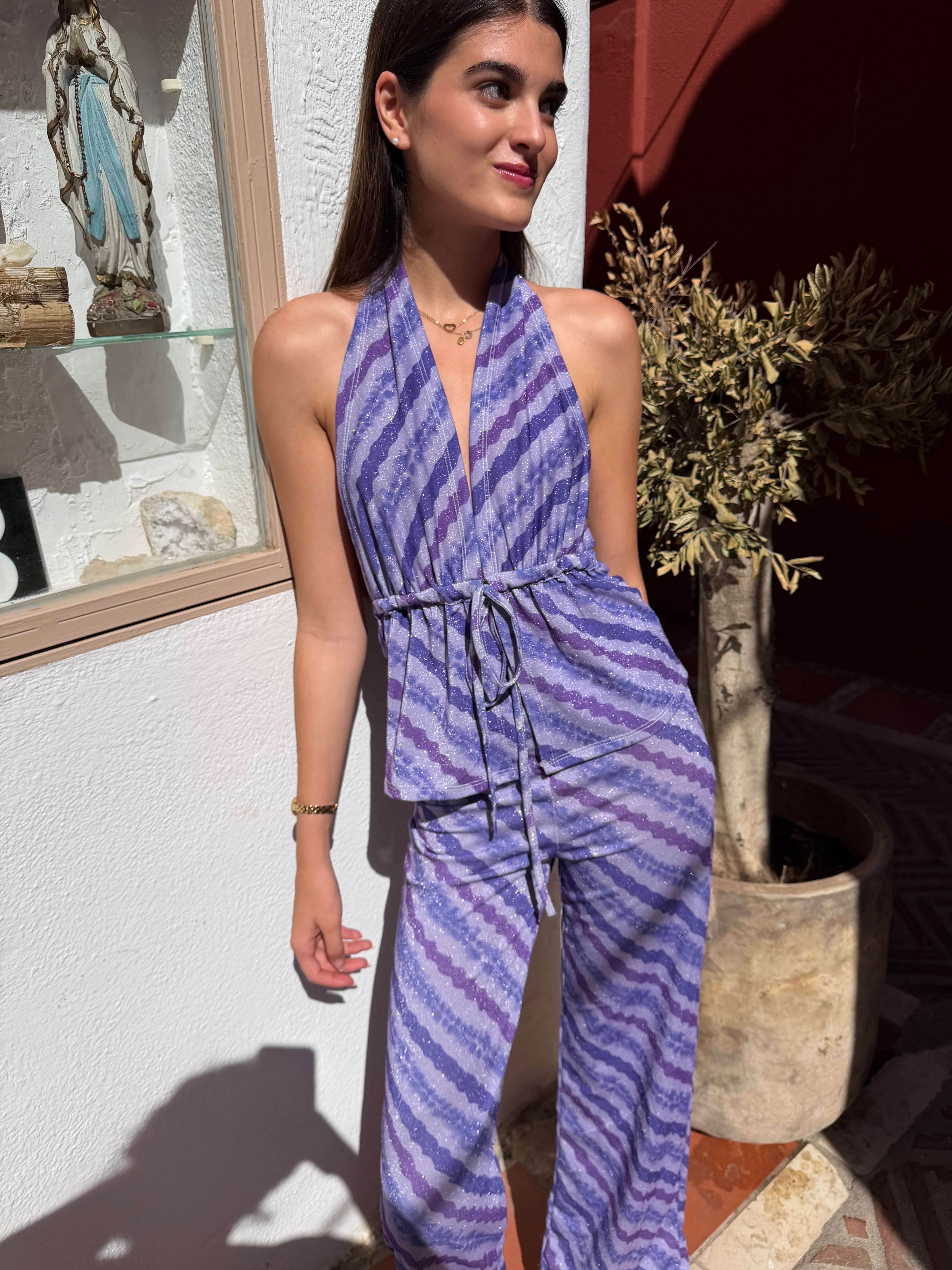 CONJUNTO BRILLO MORADO