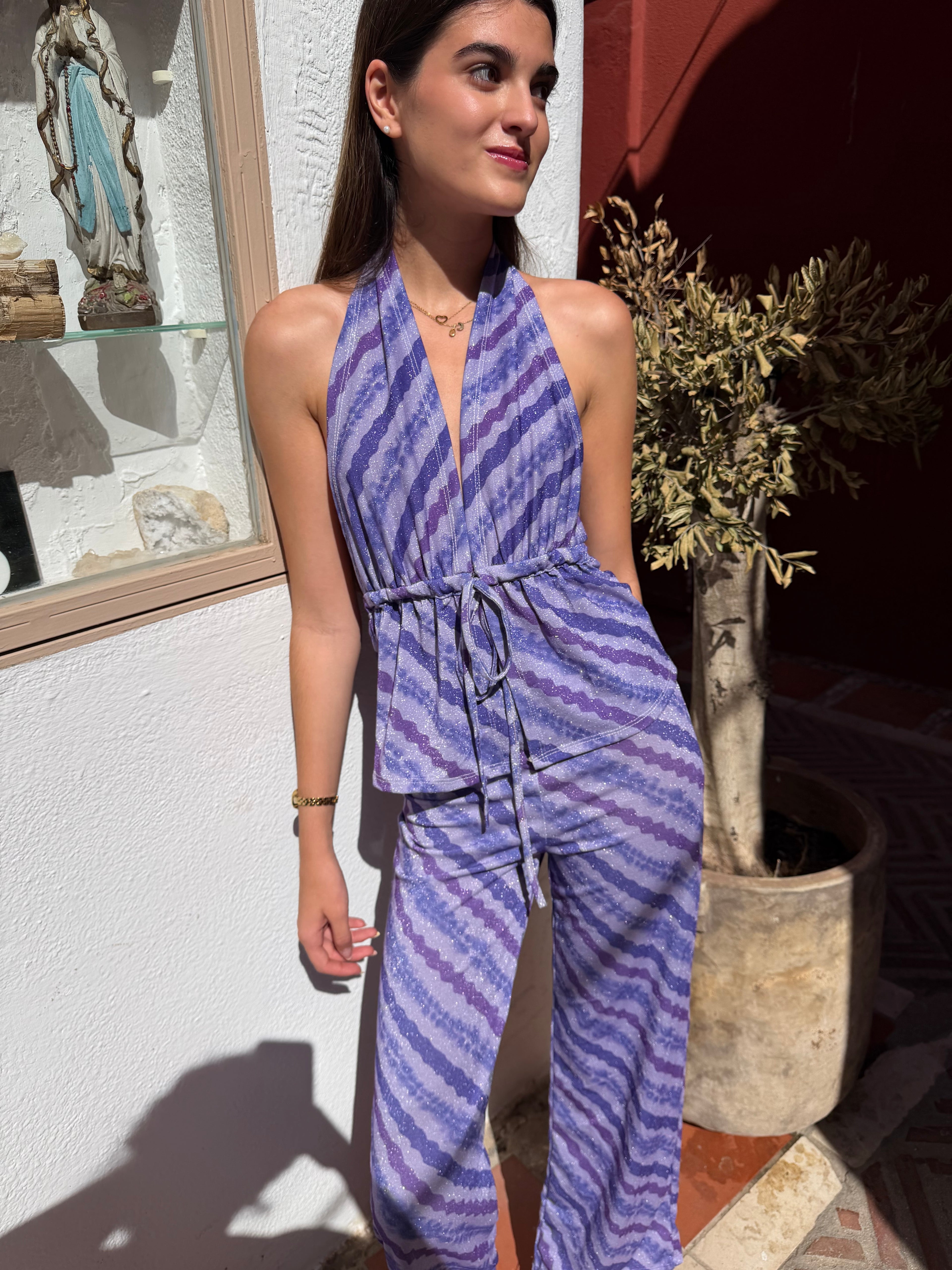 CONJUNTO BRILLO MORADO