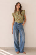 BLUSA RINCÓN VERDE AGUA