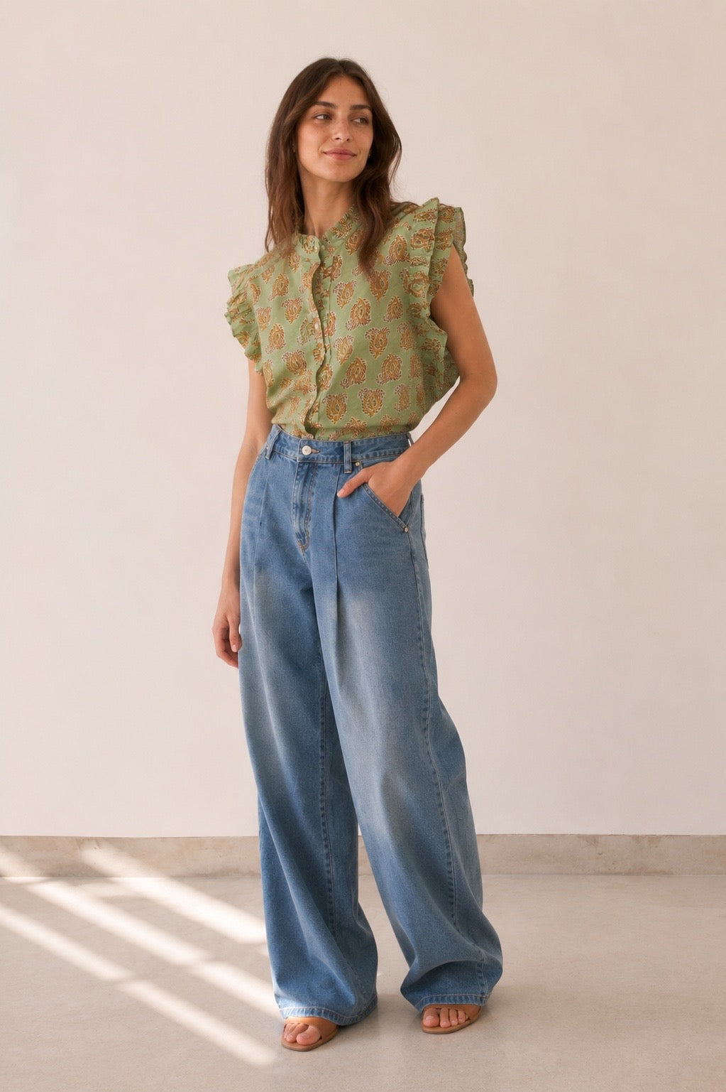 BLUSA RINCÓN VERDE AGUA