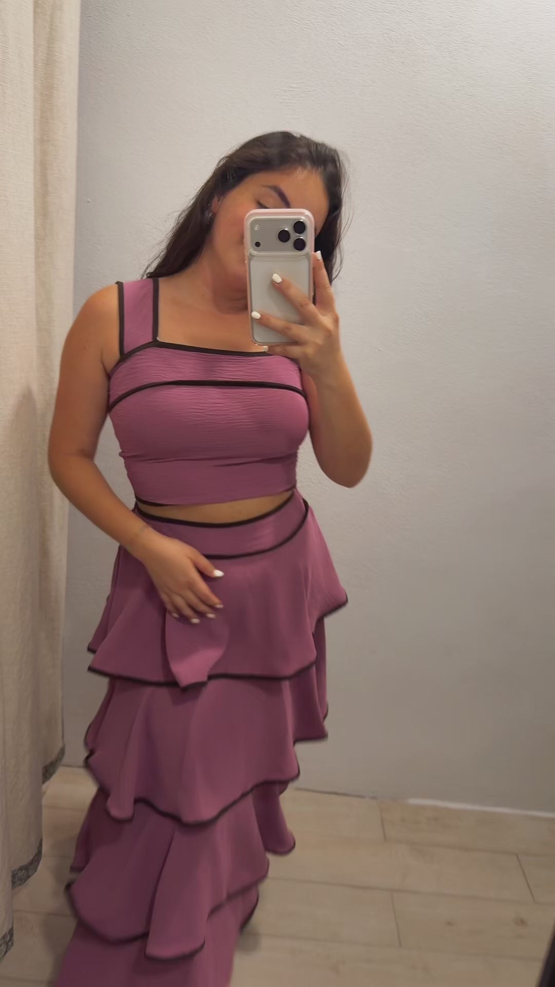 CONJUNTO ROSA Y MARRÓN